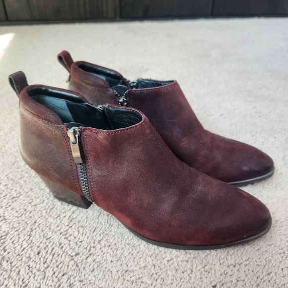 Franco Sarto Maroon Booties, size 7.5 - Picture 1 of 5